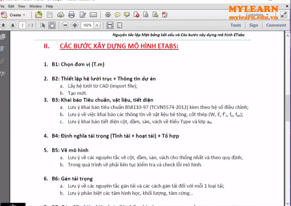 Hướng dẫn thực hành etabs tính toán nhà cao tầng