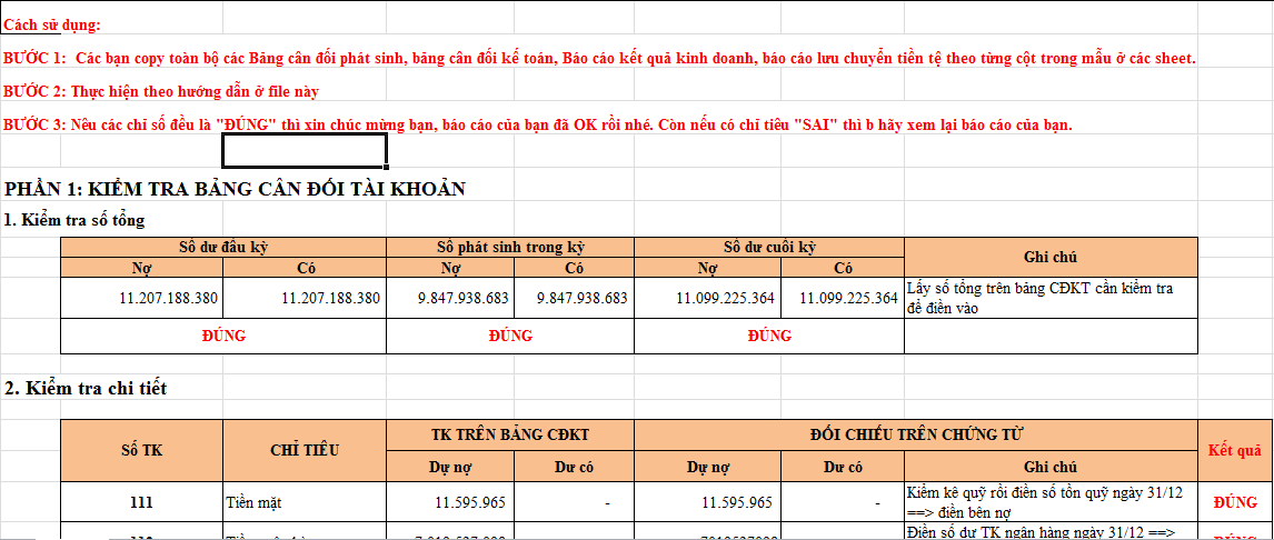 FILE KIỂM TRA BÁO CÁO TÀI CHÍNH CỰC CHÍNH XÁC