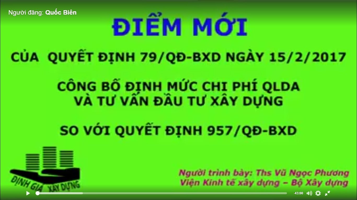 Điểm mới của quyết định 79/QĐ-BXD so với quyết định 957/QĐ-BXD